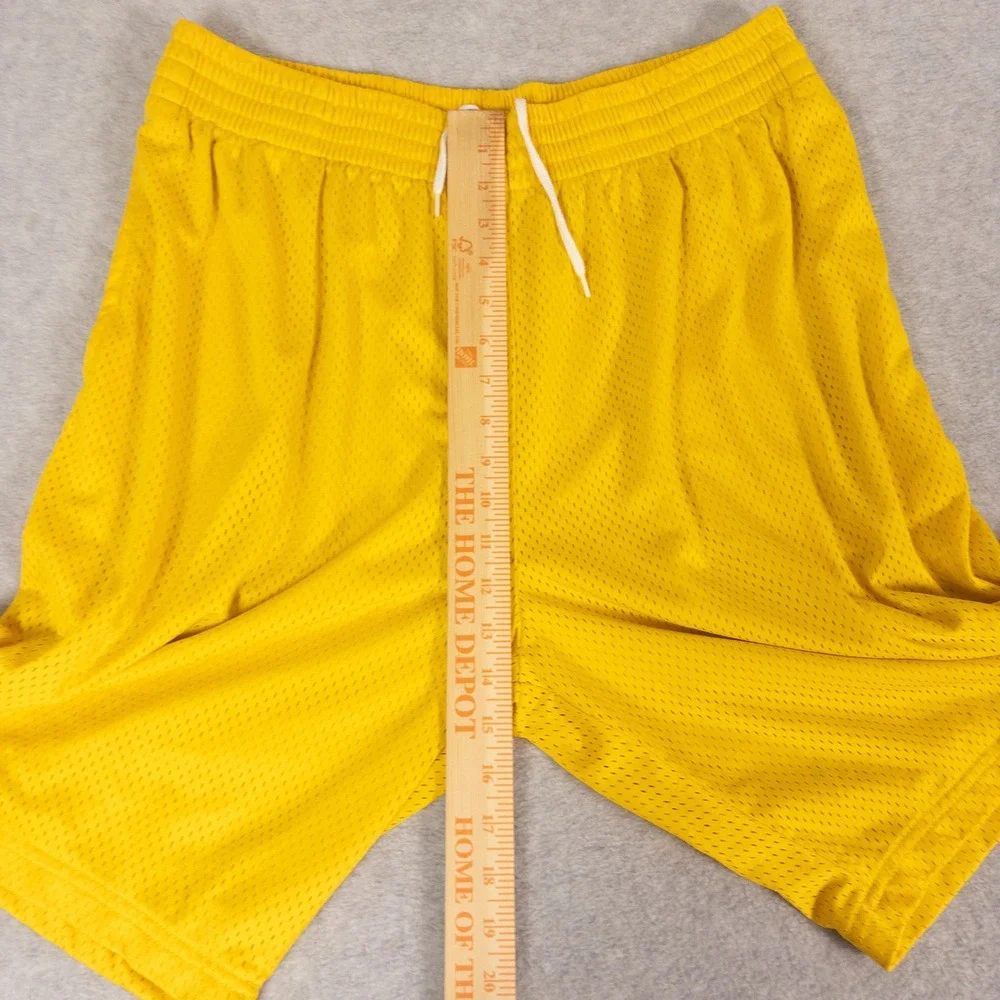 Rim Rocka Mens XXL Yellow Mesh Basketball Shorts Athletic Gym Streetwear